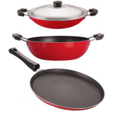 Deals, Discounts & Offers on Cookware - NIRLON Cookware Set(Aluminium, 3 - Piece)