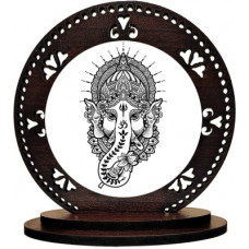 Deals, Discounts & Offers on  - GiftzLane Ganesha Decorative Showpiece - 8 cm(Wood, Multicolor)