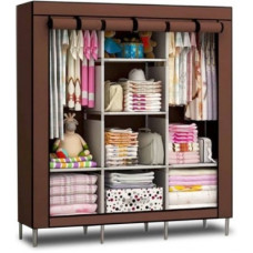 Deals, Discounts & Offers on Furniture - viraat online PP Collapsible Wardrobe(Finish Color - Brown)