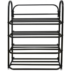 Deals, Discounts & Offers on Furniture - Flipkart Perfect Homes Studio Strong Metal 4 tiers Shoe Rack Metal Shoe Rack(Black, 4 Shelves)