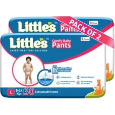 Deals, Discounts & Offers on Baby Care - Little's Comfy Baby Pants Diapers with Wetness Indicator and 12 hours Absorption | Large - L(60 Pieces)