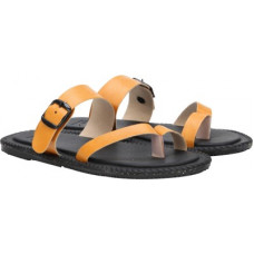 Deals, Discounts & Offers on Men - [Size 8, 10] KraasaMen Orange Flats Sandal