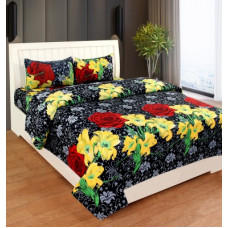 Deals, Discounts & Offers on  - Homestar 104 TC Microfiber Double Printed Bedsheet(Pack of 1, Yellow)