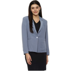 Deals, Discounts & Offers on  - [Size S] VAN HEUSENSolid Single Breasted Casual Women Blazer(Grey)