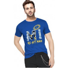 Deals, Discounts & Offers on  - [Size XL] TRIPRPrinted Men Round Neck Blue T-Shirt
