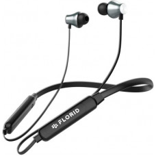 Deals, Discounts & Offers on Headphones - FLORID Rave Machine 01 High Bass Wireless Neckband Headphone with In-Built Mic | Bluetooth 5.0 Seamless connectivity | IPX4 Sweat proof with upto 10 Hours Of Battery Life Bluetooth Headset(Grey, Black, True Wireless)
