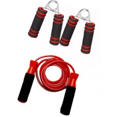 Deals, Discounts & Offers on Home & Kitchen - Proactive Sports & Fitness Ball Bearing Foam Handle Jump Rope & 2Pcs. Hand Grips Gym & Fitness Kit