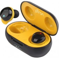 Deals, Discounts & Offers on Headphones - PTron Basspods 581 Bluetooth Headset(Black & Yellow, True Wireless)
