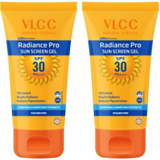 Deals, Discounts & Offers on  - VLCC Radiance Pro SPF 30 PA+++ Sun Screen Gel(50gm) Pack of 2 - SPF 30 PA+++(100 g)