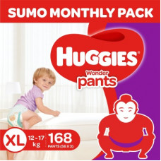 Deals, Discounts & Offers on Baby Care - Huggies Wonder Pants Diapers -Sumo Pack - XL(168 Pieces)