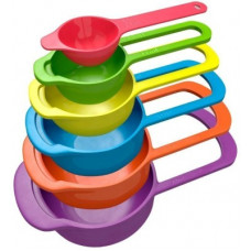 Deals, Discounts & Offers on  - Trendysoul Plastic Measuring Cup Set, 6-Pieces, Multicolour (250 ml)