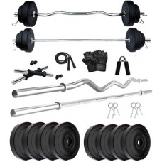 Deals, Discounts & Offers on  - COMPASS 50 kg HOME GYM COMBO 50KG-5FT STRT-3FT CURL-DUMBELL ROD-WITH ACCESSORY-BAG Home Gym Combo