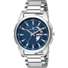 Deals, Discounts & Offers on Watches & Wallets - METRONAUTMT-GR910-BLC Elegant Blue Dial Round Shape Day & Date Functioning Stainless Steel Bracelet Premium Watch