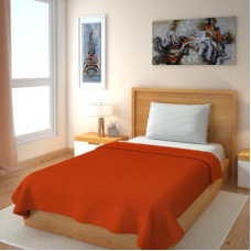 Deals, Discounts & Offers on  - IWS Solid Single Fleece Blanket(Polyester, Orange)