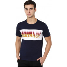Deals, Discounts & Offers on  - [Size M, L] SKULT by Shahid KapoorPrinted Men Round Neck Dark Blue T-Shirt