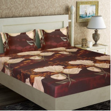Deals, Discounts & Offers on  - Home Candy 144 TC Microfiber Double Floral Bedsheet(Pack of 1, Multicolor)