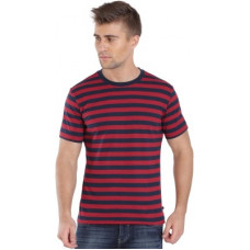 Deals, Discounts & Offers on  - [Size S] JOCKEYStriped Men Round or Crew Blue T-Shirt