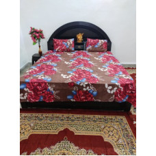 Deals, Discounts & Offers on  - Calla Vine Home Decor 160 TC Polycotton Double Floral Bedsheet(Pack of 1, Brown)