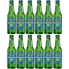 Deals, Discounts & Offers on Soft Drinks - Heineken 0.0 Non Alcoholic Lager Beer - Zero Dot Zero Bottles (Pack of 12 Bottle, 330ml Each) Glass Bottle