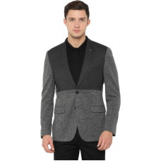 Deals, Discounts & Offers on  - [Size 40] Allen SollySelf Design Single Breasted Casual Men Blazer(Grey)