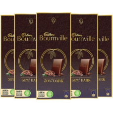 Deals, Discounts & Offers on Food and Health - Cadbury Bournville 50% Cocoa Dark Chocolate Bar 80 g (Pack of 5) Bars(5 x 80 g)