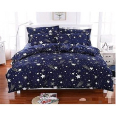 Deals, Discounts & Offers on  - BHARAT TEX 130 TC Cotton Double Printed Bedsheet(Pack of 1, Blue)
