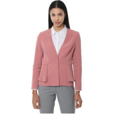 Deals, Discounts & Offers on  - [Size M] VAN HEUSENSolid Single Breasted Casual Women Full Sleeve Blazer(Pink)