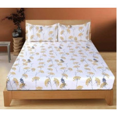 Deals, Discounts & Offers on  - Decor Home 180 TC Microfiber Double Floral Bedsheet(Pack of 1, White)