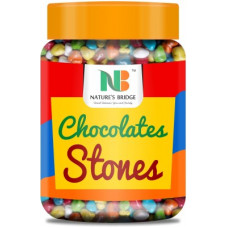 Deals, Discounts & Offers on Food and Health - Nature's Bridge Stone Chocolate Munchies Jar Pack 450 Gm / Rock Shaped Chocolate Gem s / Premium Quality Stone Candy Truffles(450 g)