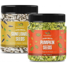 Deals, Discounts & Offers on Food and Health - GreenFinity Raw Pumpkin, Sunflower Seeds (Immunity Combo) Pack of 2 - 250g (JAR Pack)(500 g, Pack of 2)