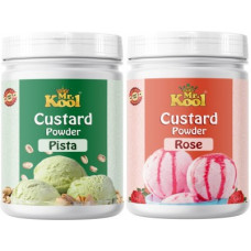 Deals, Discounts & Offers on Food and Health - Mr.Kool Instant Pista & Rose Flavor Custard Powder | Fruit Salad | Pudding 800g Combo Pack (400g Each Jar) Custard Powder(800 g)