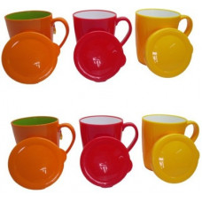 Deals, Discounts & Offers on  - NAYASA Milk with lid Plastic Coffee Mug(400 ml, Pack of 6)