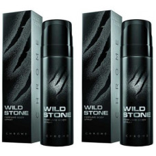 Deals, Discounts & Offers on  - Wild Stone Chrome Perfume Body Spray Pack of 2 Combo (120ML each) Perfume Body Spray (240 ml, Pack of 2)