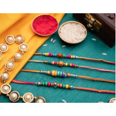 Deals, Discounts & Offers on  - Phirki StudioDesigner Rakhi Set(4 Rakhi::Roli::Chawal)