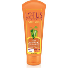 Deals, Discounts & Offers on  - Lotus Herbals Safe Sun 3-in-1 Matte Look Tinted Sunscreen SPF 40 PA+++, Non-Greasy, Mattifying, Instant BB Glow - SPF 40 PA+++(100 g)
