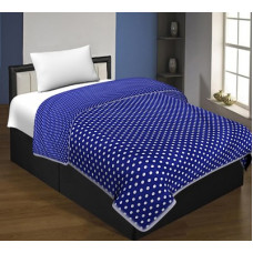 Deals, Discounts & Offers on  - SPANGLE Polka Single Dohar(Poly Cotton, Blue)