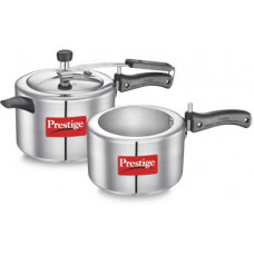 Deals, Discounts & Offers on Cookware - Prestige Nakshatra Plus 5 L, 3 L Induction Bottom Pressure Cooker(Aluminium)