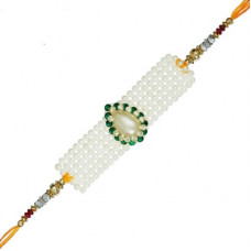 Deals, Discounts & Offers on  - eCraftIndiaDesigner Rakhi Set(Pack of 1, Roli Chawal, Greeting Card)
