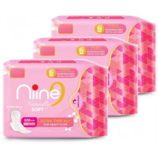 Deals, Discounts & Offers on  - niine Naturally Soft Ultra Thin XL+, Sanitary Napkins with Free Biodegradable Disposal Bags Inside (Pack of 3), 18 Pads Sanitary Pad(Pack of 3)