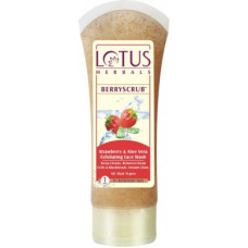 Deals, Discounts & Offers on  - LOTUS HERBALS BERRYSCRUB Strawberry & Aloe Vera Exfoliating Face Wash Scrub(120 g)