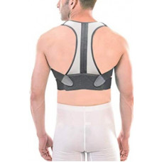Deals, Discounts & Offers on  - COIF Posture Corrector For Men and Women - Adjustable Upper Back Braces Back & Abdomen Support(Grey)