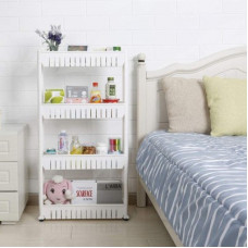 Deals, Discounts & Offers on Furniture - LOOKNSNAP 4 Tier Slim Rack Plastic Kitchen Trolley(DIY(Do-It-Yourself))