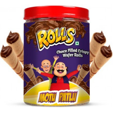 Deals, Discounts & Offers on Food and Health - Motu Patlu Choco Filled Crispy Wafer Rolls 11gm Each Chocolate Gift Pack | With Milk Choco Cream Filling inside | 30 pcs Gift Pack
