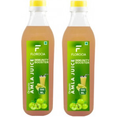 Deals, Discounts & Offers on Food and Health - Florocia 100% Organic Amla Juice 500 Ml Plastic Bottle Pack of 2| Good For Digestion And Immunity Booster | No Sugar Added(2 x 500 ml)