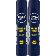 Deals, Discounts & Offers on  - NIVEA Fresh Boost Body Spray - For Men(400 ml, Pack of 2)