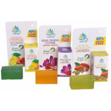 Deals, Discounts & Offers on  - Vania Combo of Lemon Turmaric Cleanser + Elaichi Badam Goti + Kesar Chandan Cleanser(3 x 0.33 g)