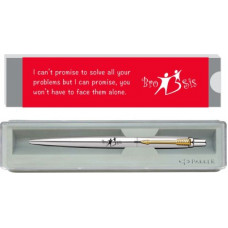 Deals, Discounts & Offers on  - [Select User] PARKER Jotter Stainless Steel Gold Trim BRO & SIS Rakhi Gift set Ball Pen