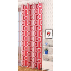 Deals, Discounts & Offers on  - ZATCHBELL 152 cm (5 ft) Polyester Window Curtain Single Curtain(Geometric, Maroon)