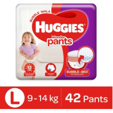 Deals, Discounts & Offers on Baby Care - Huggies Wonder Pants with Bubble Bed Technology - L(42 Pieces)