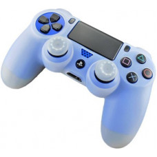 Deals, Discounts & Offers on Entertainment - microware white High Quality Protective Silicone Case with 2 Thumb Grips Gaming Accessory Kit(Blue, For PS4)